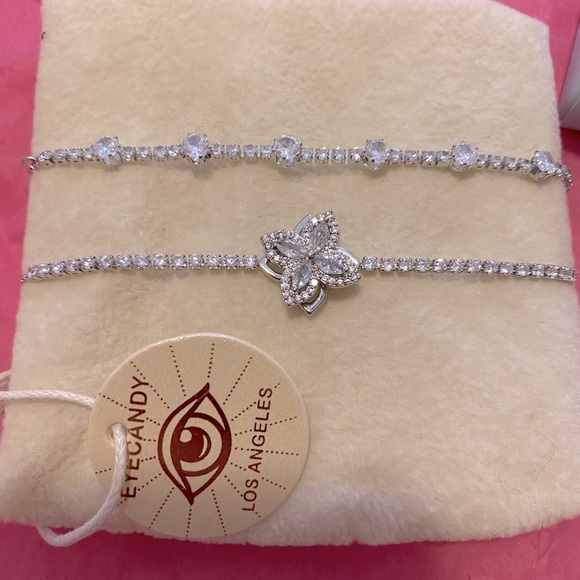 Eyecandy Armcandy Luxe Collection Bracelet Set spin clover . Brass CZ . New - Picture 4 of 14